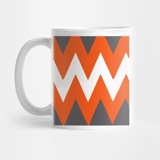 Chevron Orange and Gray Mug